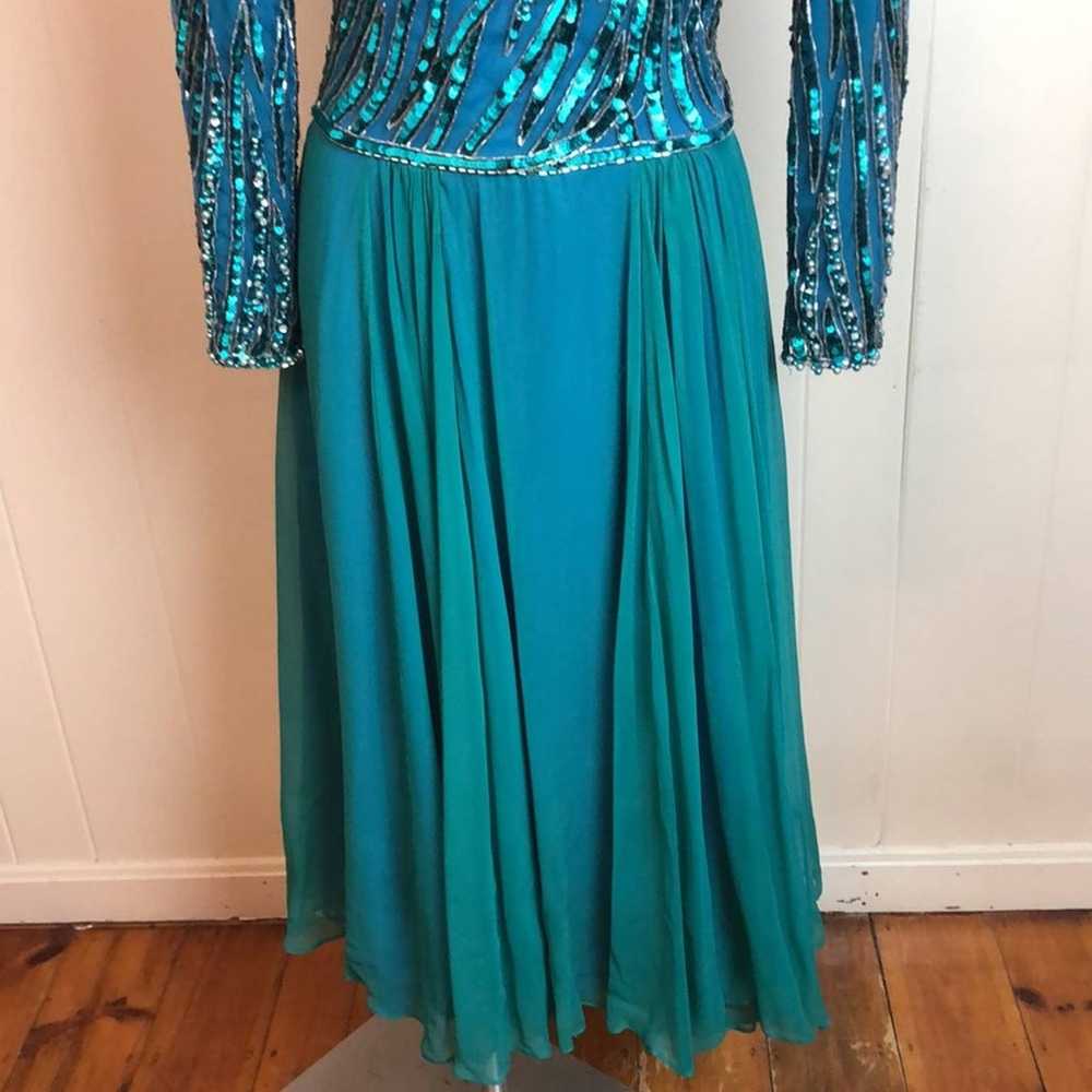 Vintage Bob Mackie Sequin Beaded Silk Glam Party … - image 5