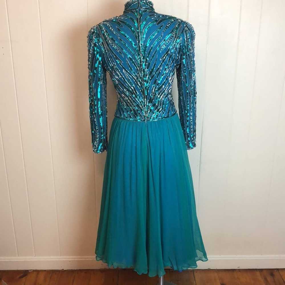 Vintage Bob Mackie Sequin Beaded Silk Glam Party … - image 6