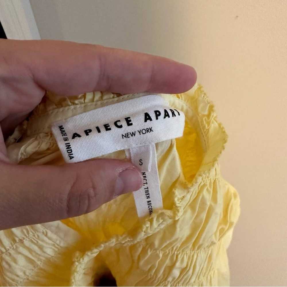 Apiece Apart Yellow Tan Tie Dye Long Sleeve Mini … - image 8