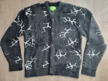Huf HUF Cracked Cardigan Quake Pattern Sweater - … - image 1