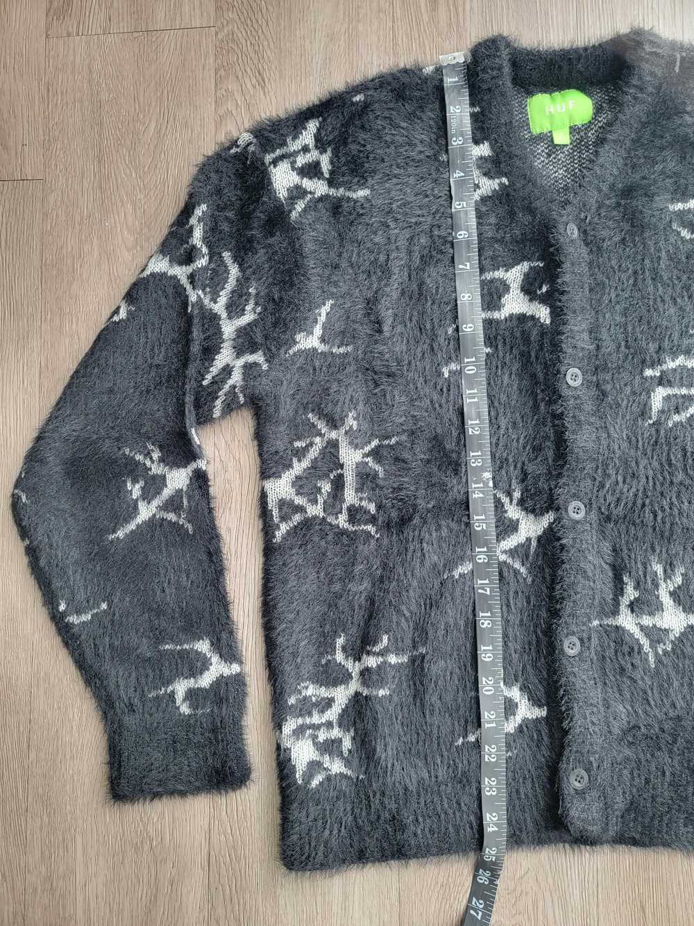 Huf HUF Cracked Cardigan Quake Pattern Sweater - … - image 8