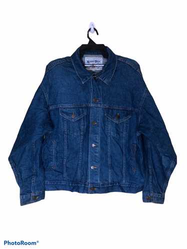 Biker Jeans × Denim Jacket × Made In Usa Vintage … - image 1