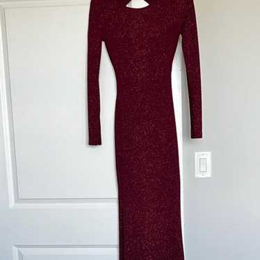 Burgundy shimmery Gown