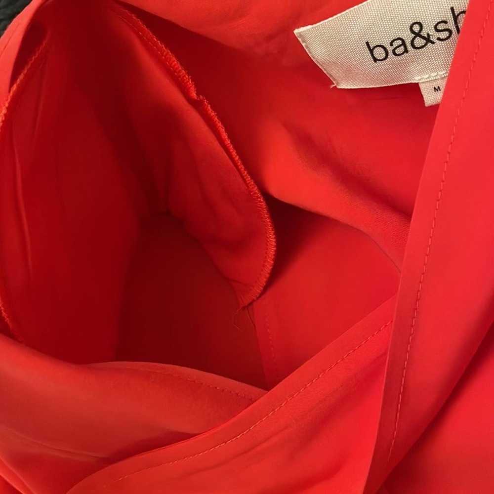 ba&sh Cauka Red Belted Tie Waist Crossover Dress … - image 10