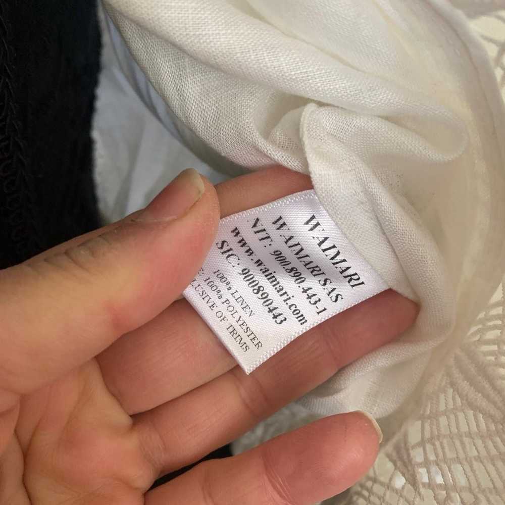 WAIMARI Gabriella Lace Trim Linen Jacket Size M - image 9