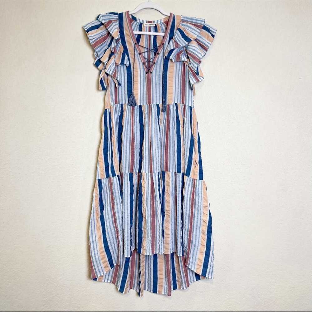 Ulla Johnson Leonie Cotton Gauze Striped Dress Sz… - image 5