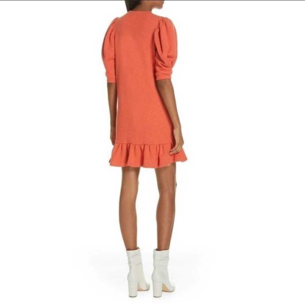 Ulla Johnson Landry Orange Puff Sleeve Ruffle Dre… - image 2