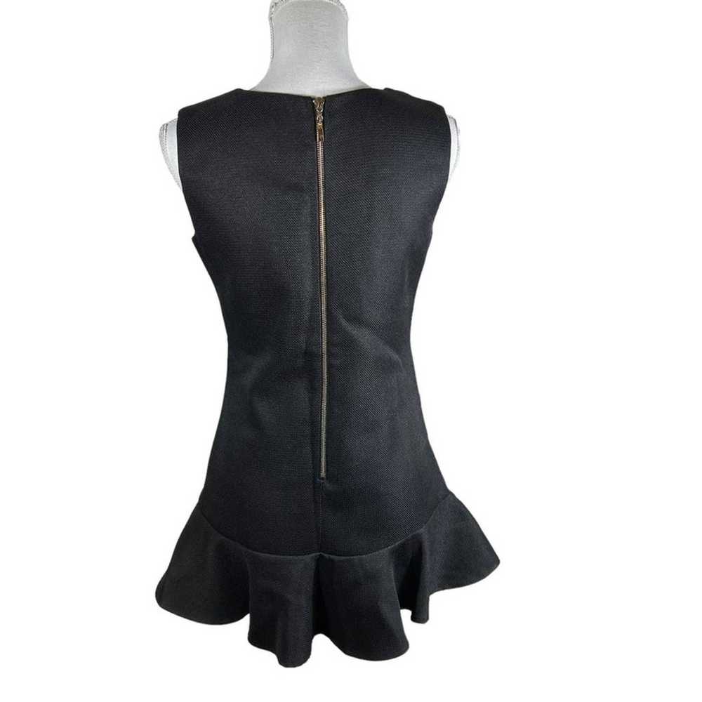 Miu Miu Black Sleeveless Linen Silk Ruffle Dress - image 2