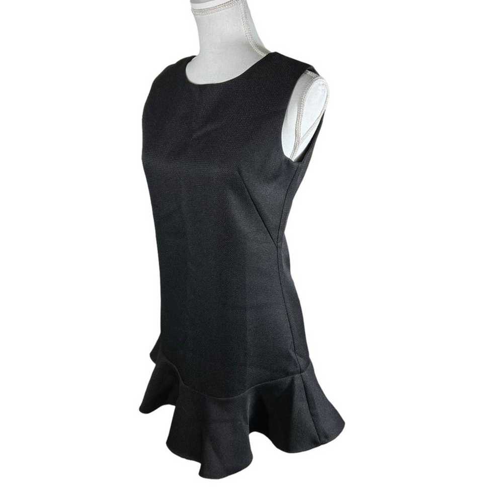 Miu Miu Black Sleeveless Linen Silk Ruffle Dress - image 3