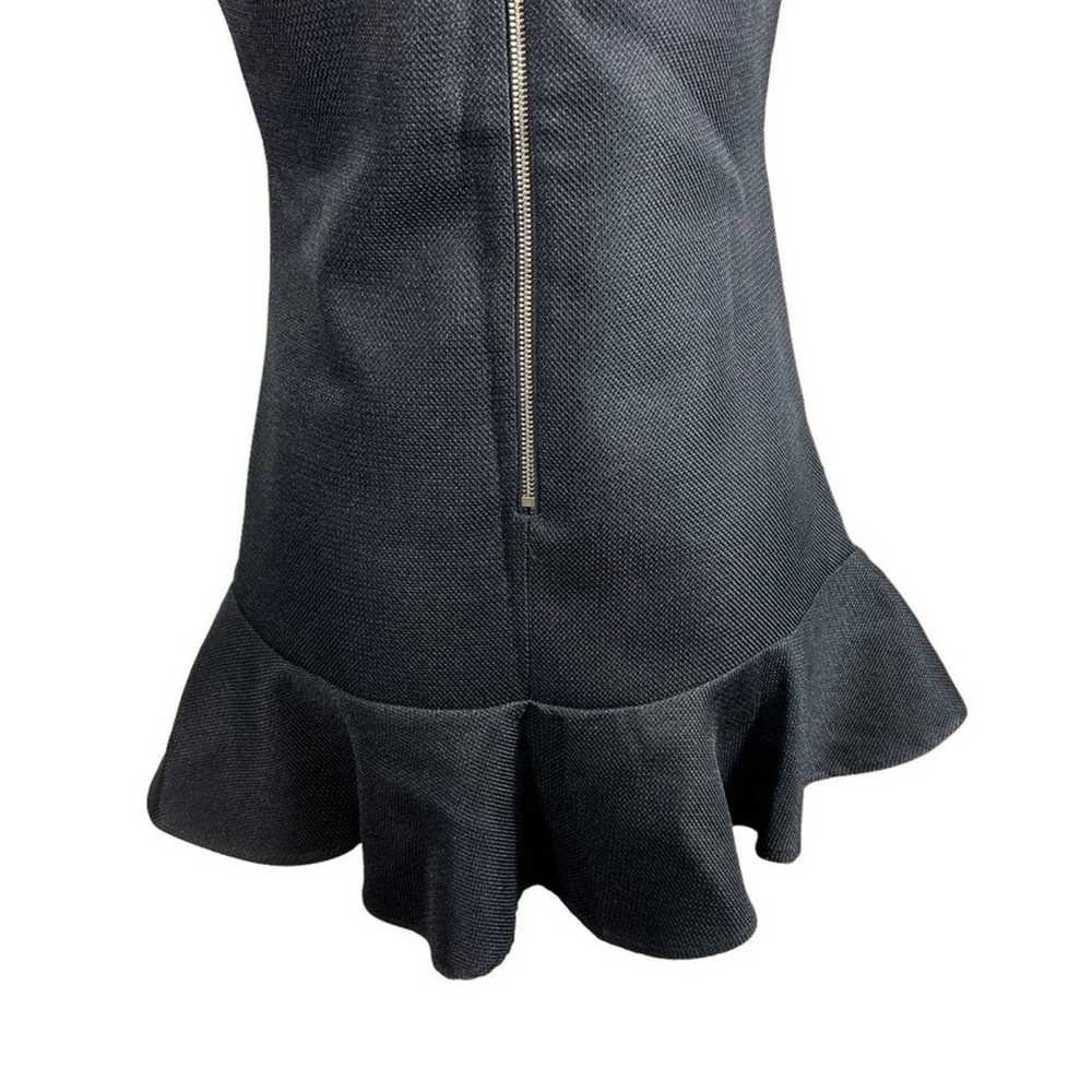 Miu Miu Black Sleeveless Linen Silk Ruffle Dress - image 5