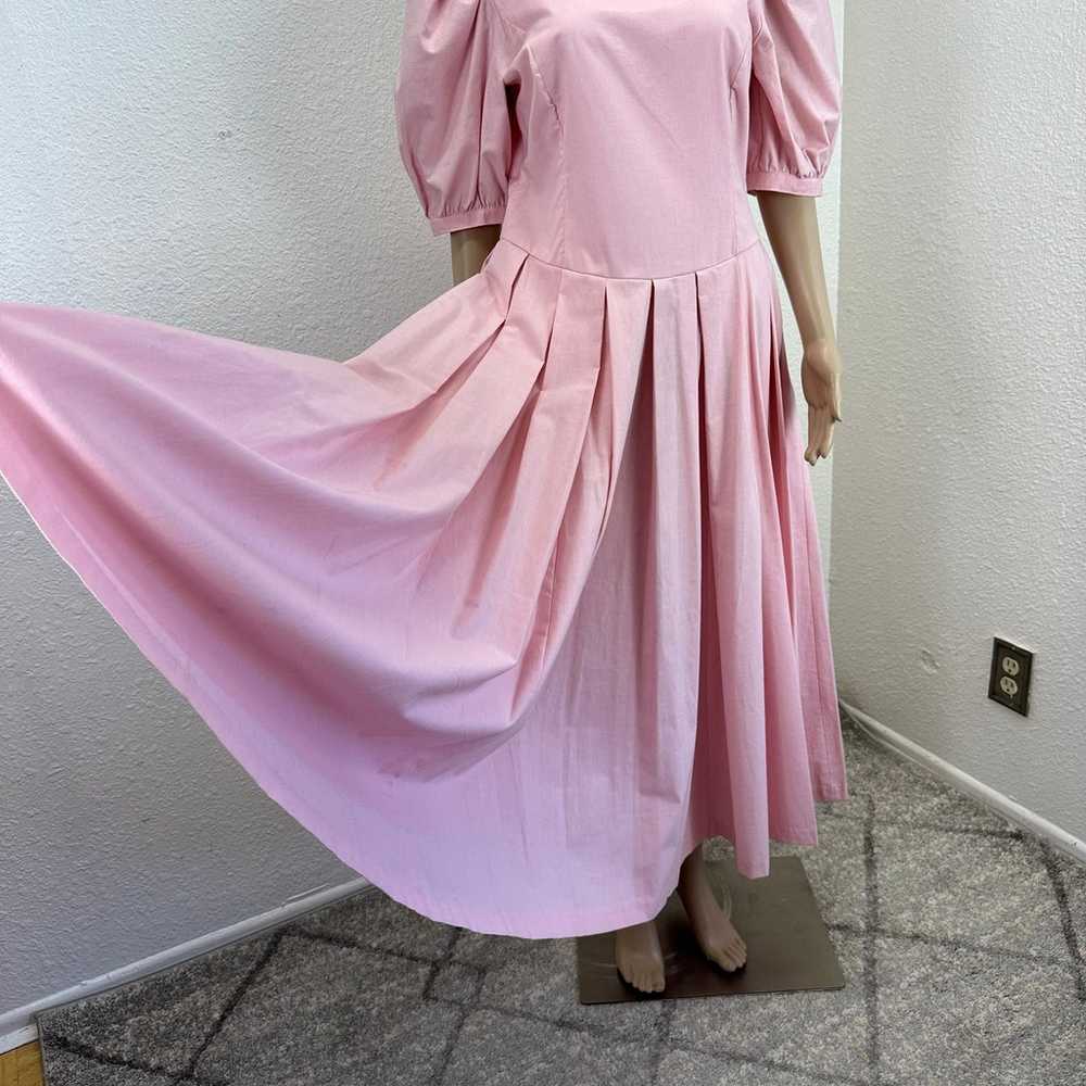 Vintage Laura Ashley Dress Barbiecore Pink Pleate… - image 11