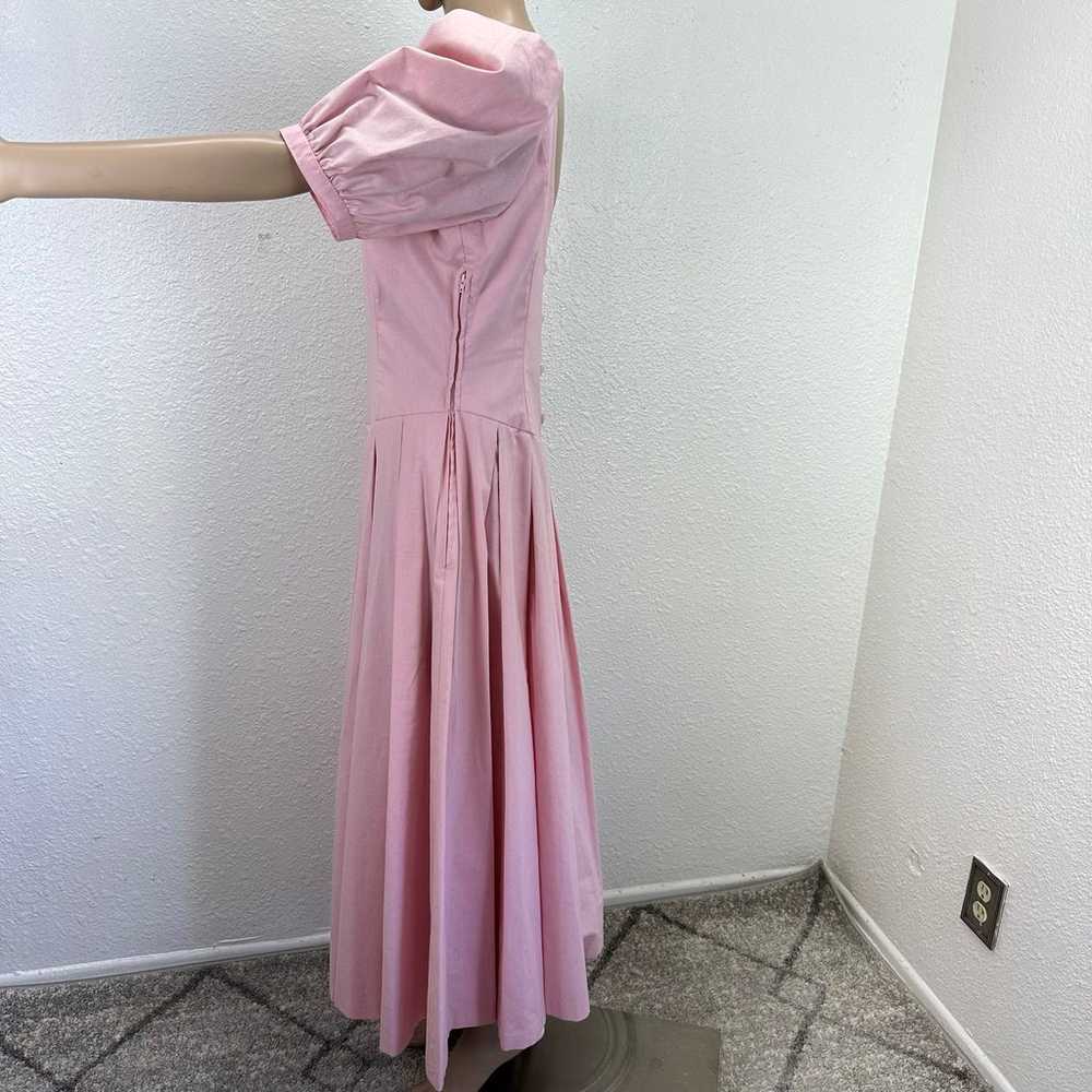 Vintage Laura Ashley Dress Barbiecore Pink Pleate… - image 6