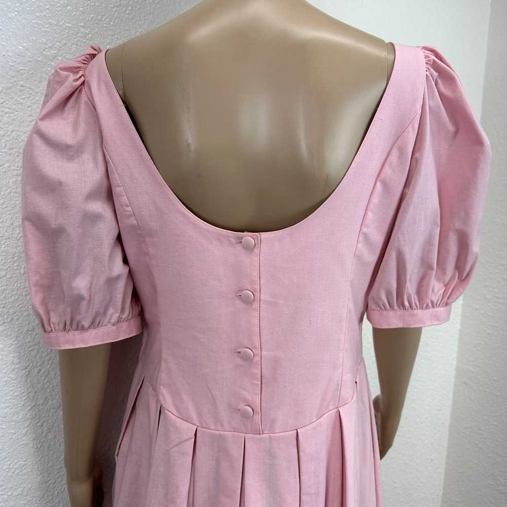 Vintage Laura Ashley Dress Barbiecore Pink Pleate… - image 7