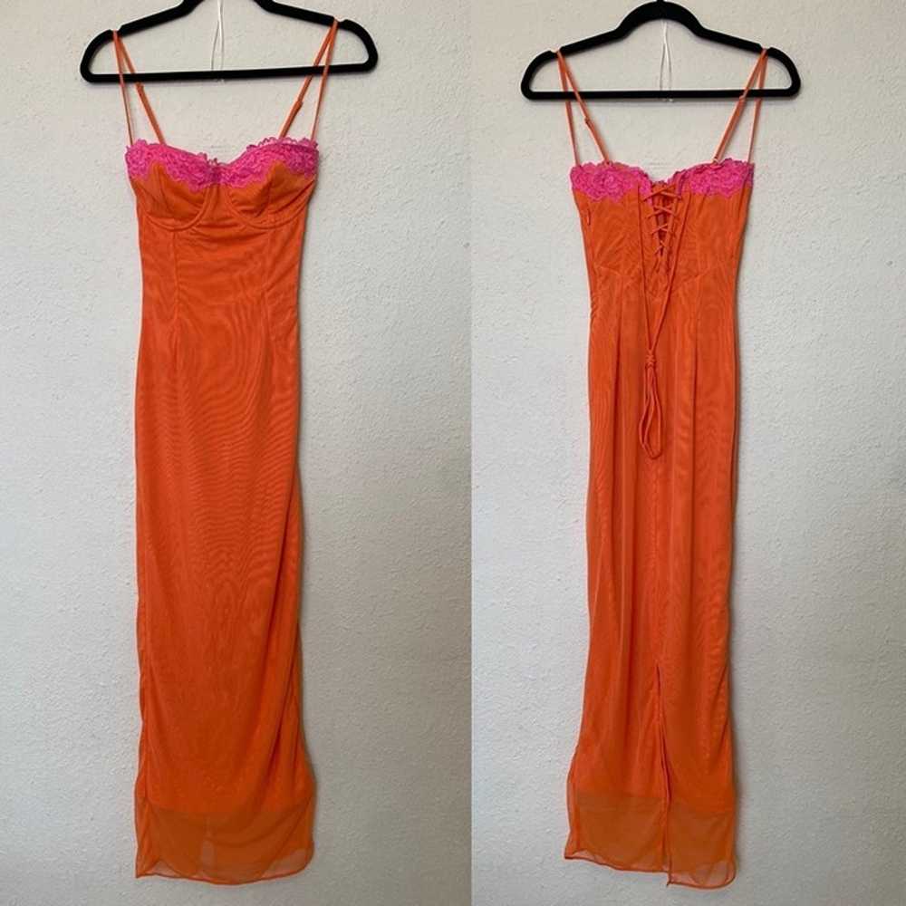 HOUSE OF CB 'Aiza' Flame Orange Maxi Dress NWOT s… - image 6