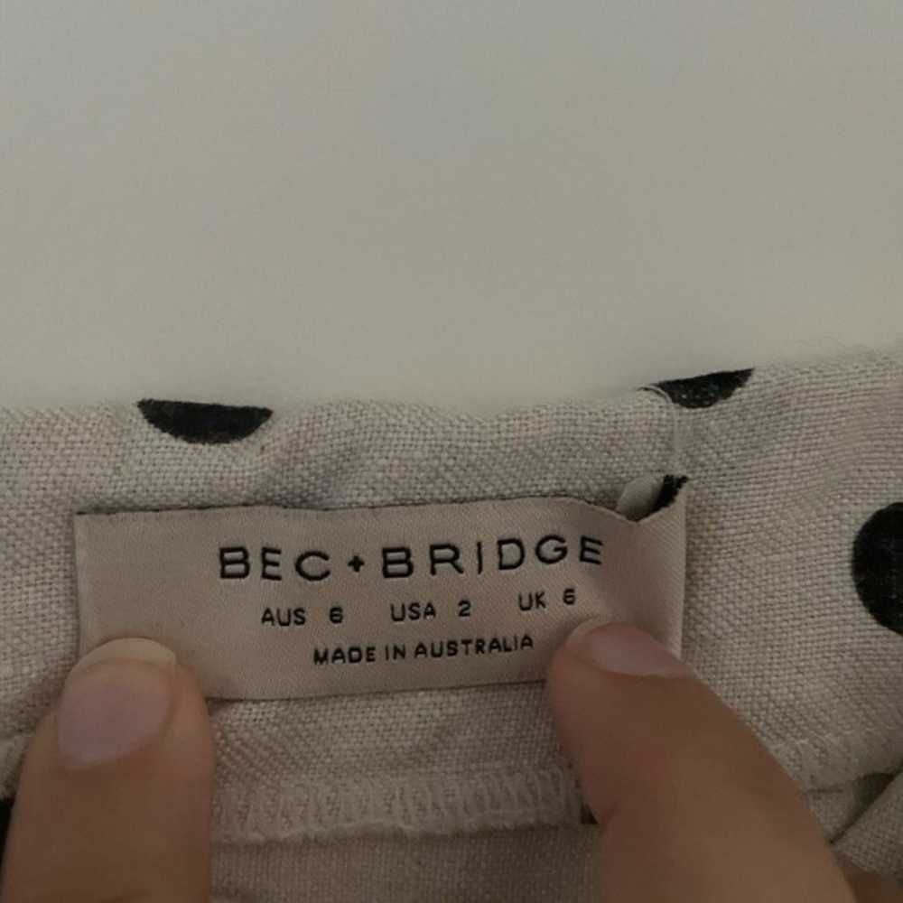 Bec + Bridge Anouk Linen Spot Polka Dot Mini Dress - image 8