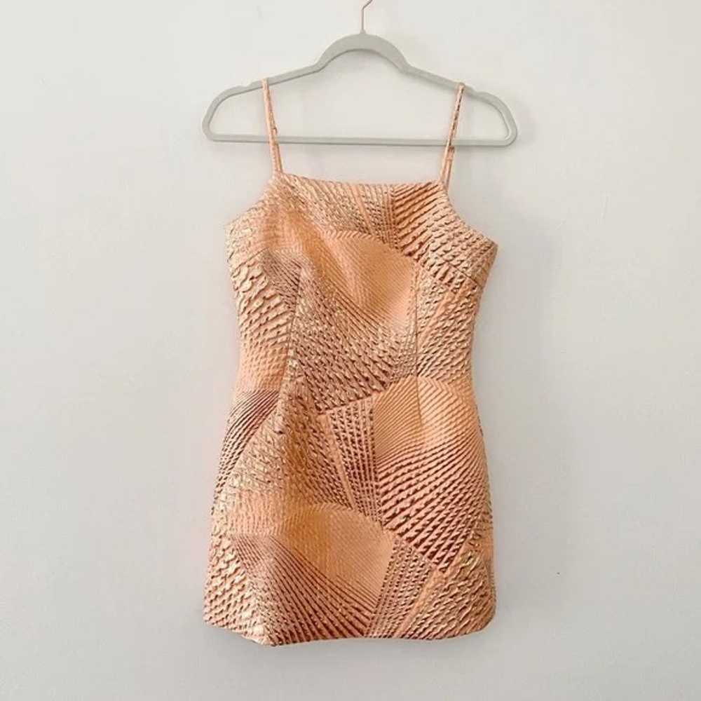 The Bar / Revolve Logan Silk Metallic Mini Dress … - image 8