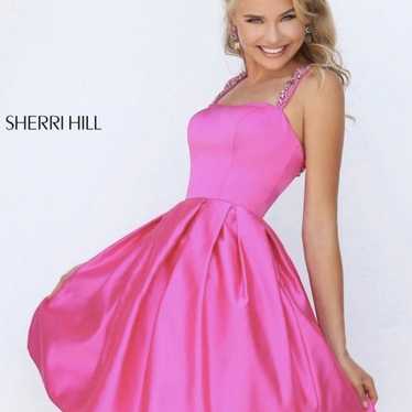 Sherri Hill Bright Pink Homecoming Dress