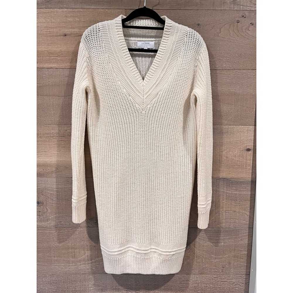 La Ligne  Merino Wool Sweater Dress Cream Size XS - image 3
