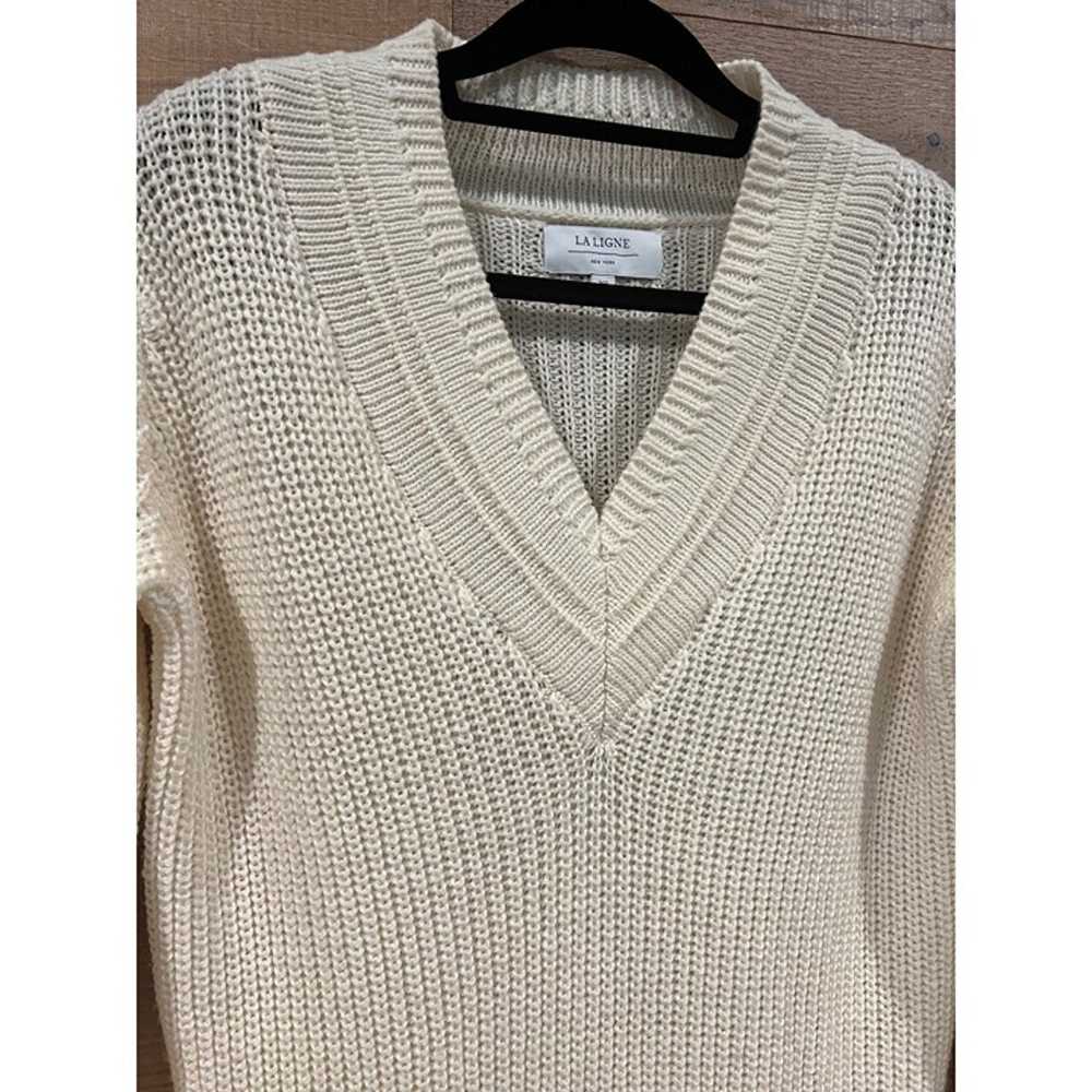 La Ligne  Merino Wool Sweater Dress Cream Size XS - image 4