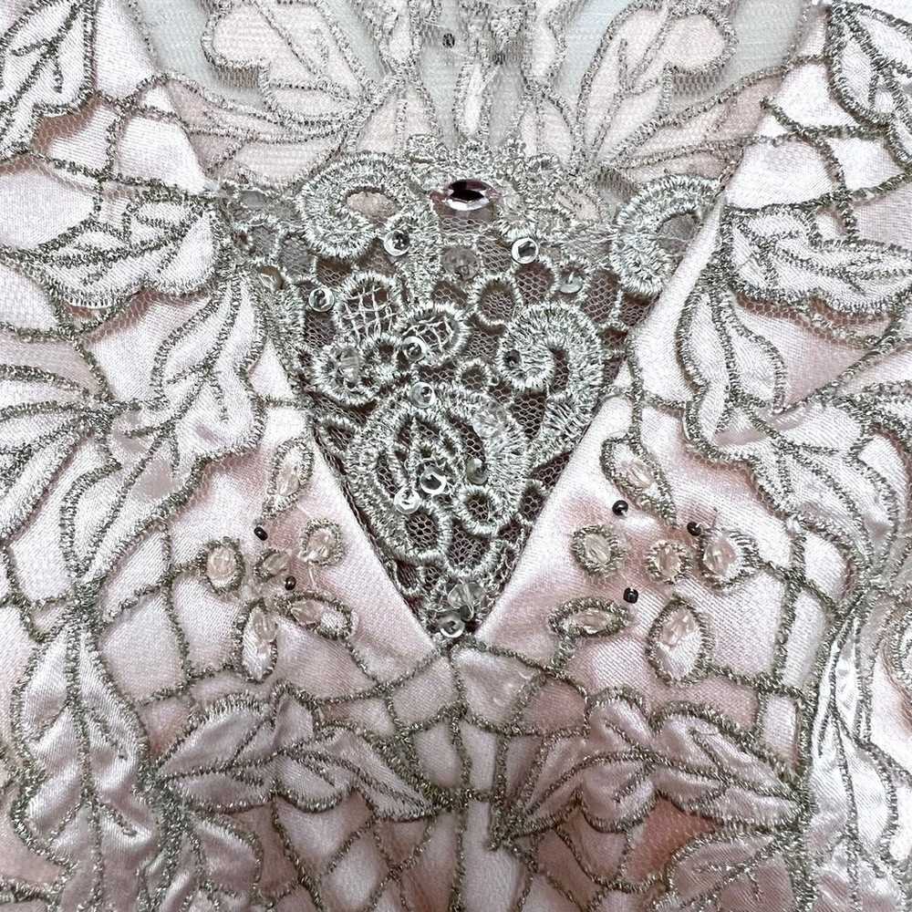 Sue Wong Nocturne Peach Pink Guipure Lace Jeweled… - image 6