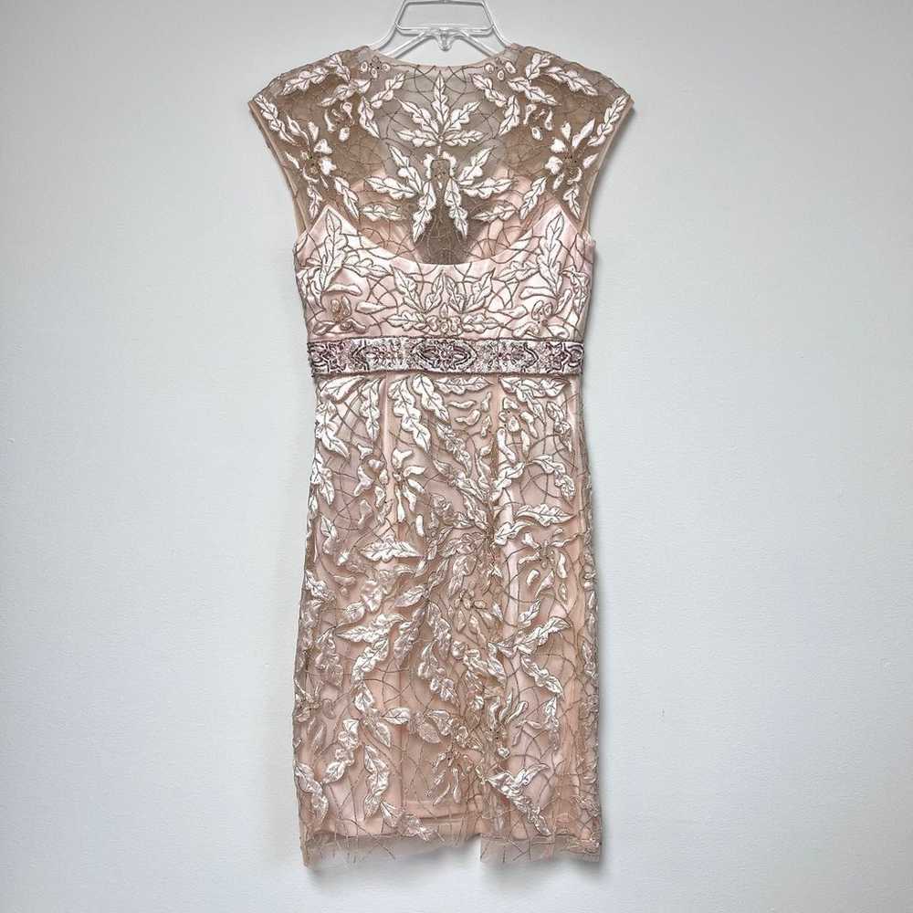 Sue Wong Nocturne Peach Pink Guipure Lace Jeweled… - image 9