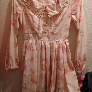 🌹LIZ LISA🌹Sailor Trench Coat Dress Ribbon Beige Milk Tea Romantic Japan  H223