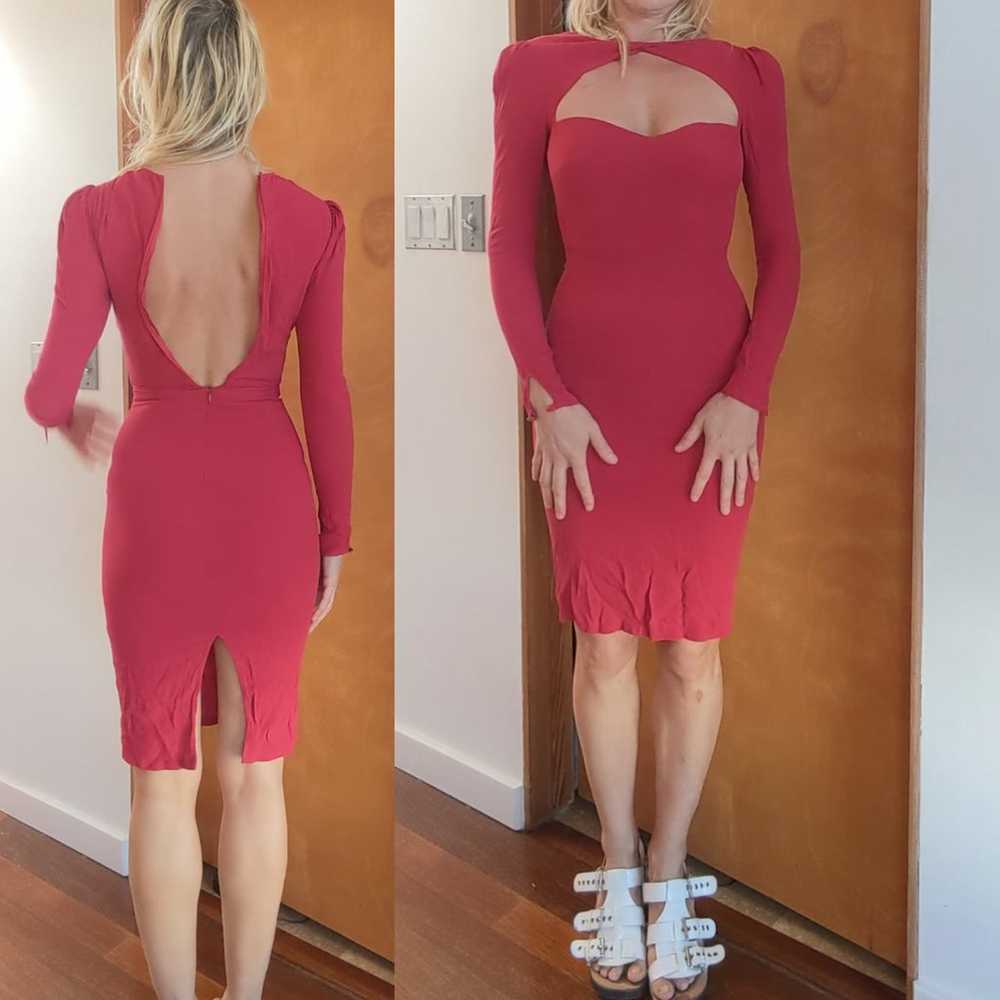 Nwot Reformation holiday cut out red midi dress 0 - image 5