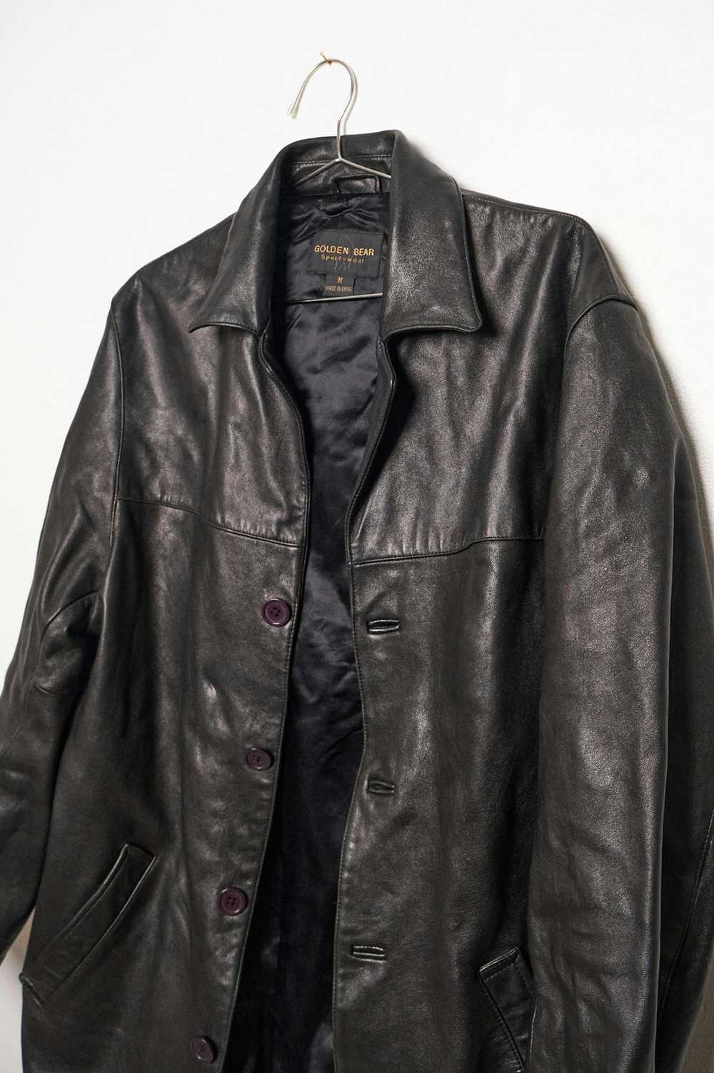 Golden Bear Golden Bear Black Leather Coat - image 1