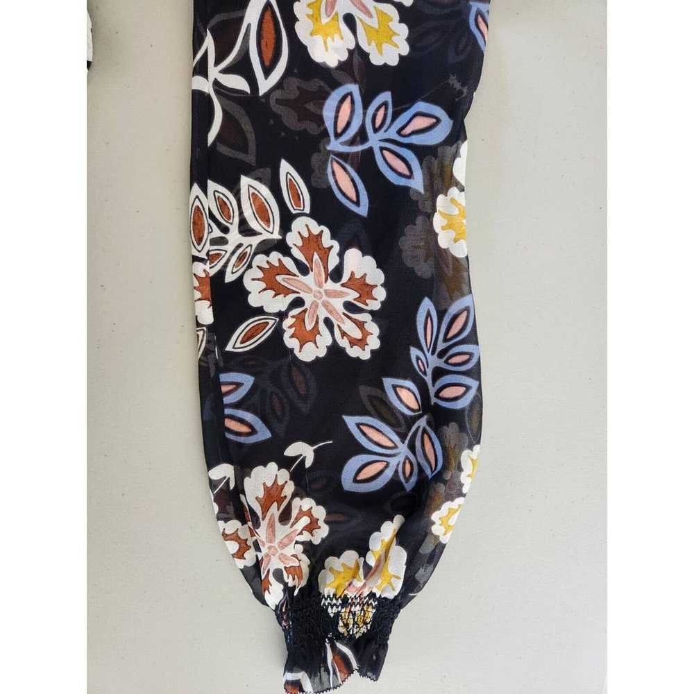 Tory Burch Silk Floral Indie Tiered Maxi Dress Si… - image 11