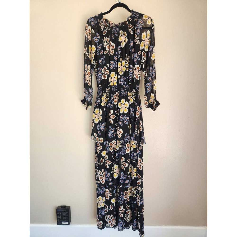 Tory Burch Silk Floral Indie Tiered Maxi Dress Si… - image 2