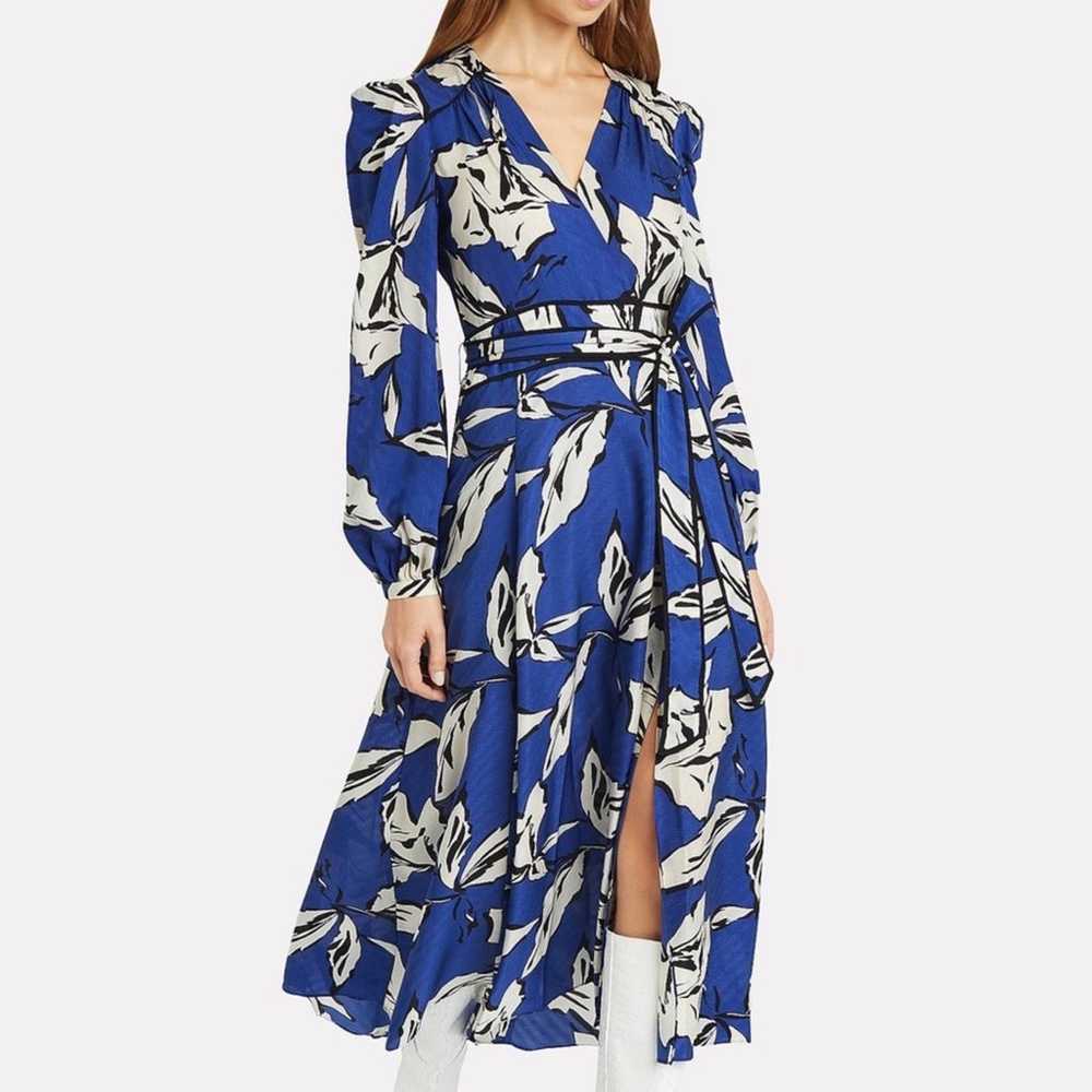 Veronica Beard Mclean Belted Wrap Midi Dress Sz X… - image 1