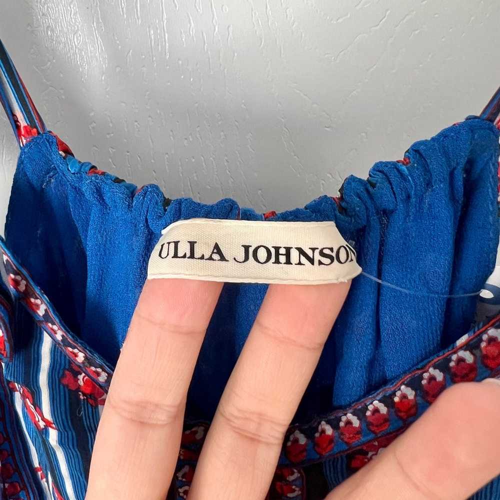 ULLA JOHNSON Cerulean Talin Silk Pleated Strappy … - image 8