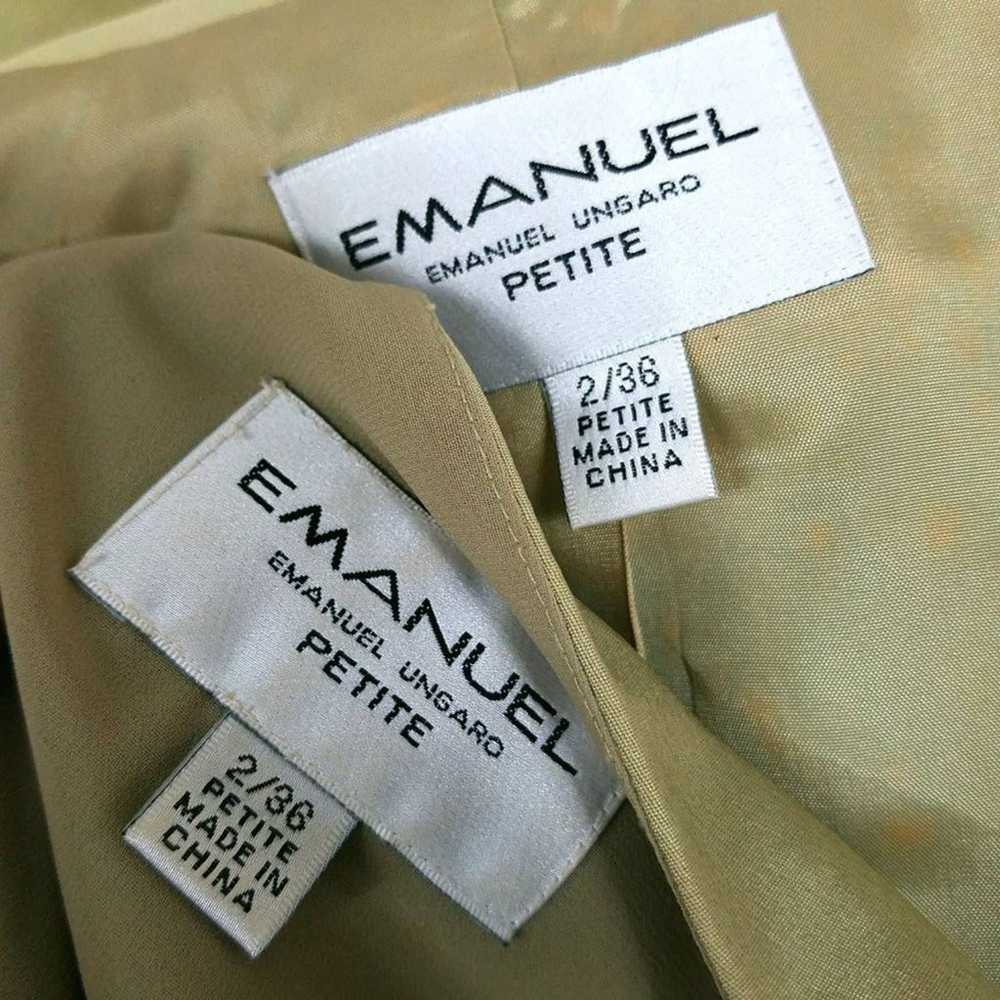 Emanuel Ungaro Vintage Tan Silk Blazer & Dress 2 … - image 11