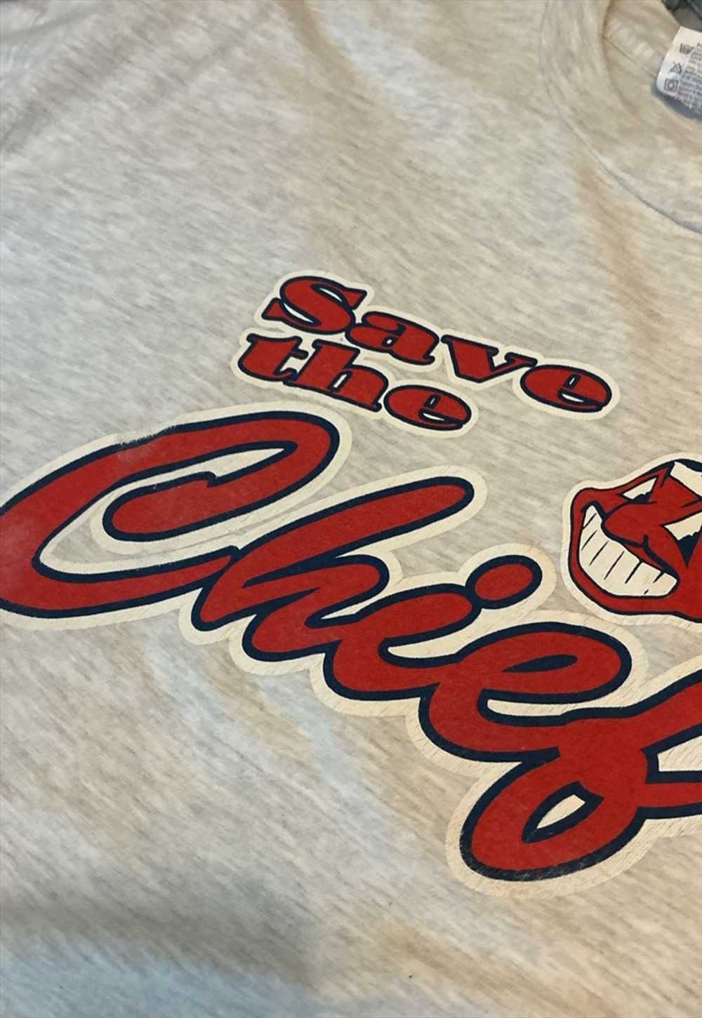 Vintage Cleveland Indians grey chiefs MLB T-shirt… - image 3