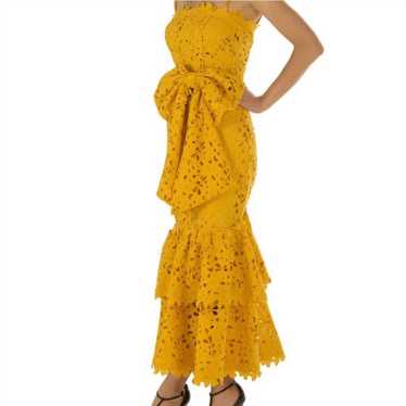 Bambah yellow double ruffle lace dress - image 1