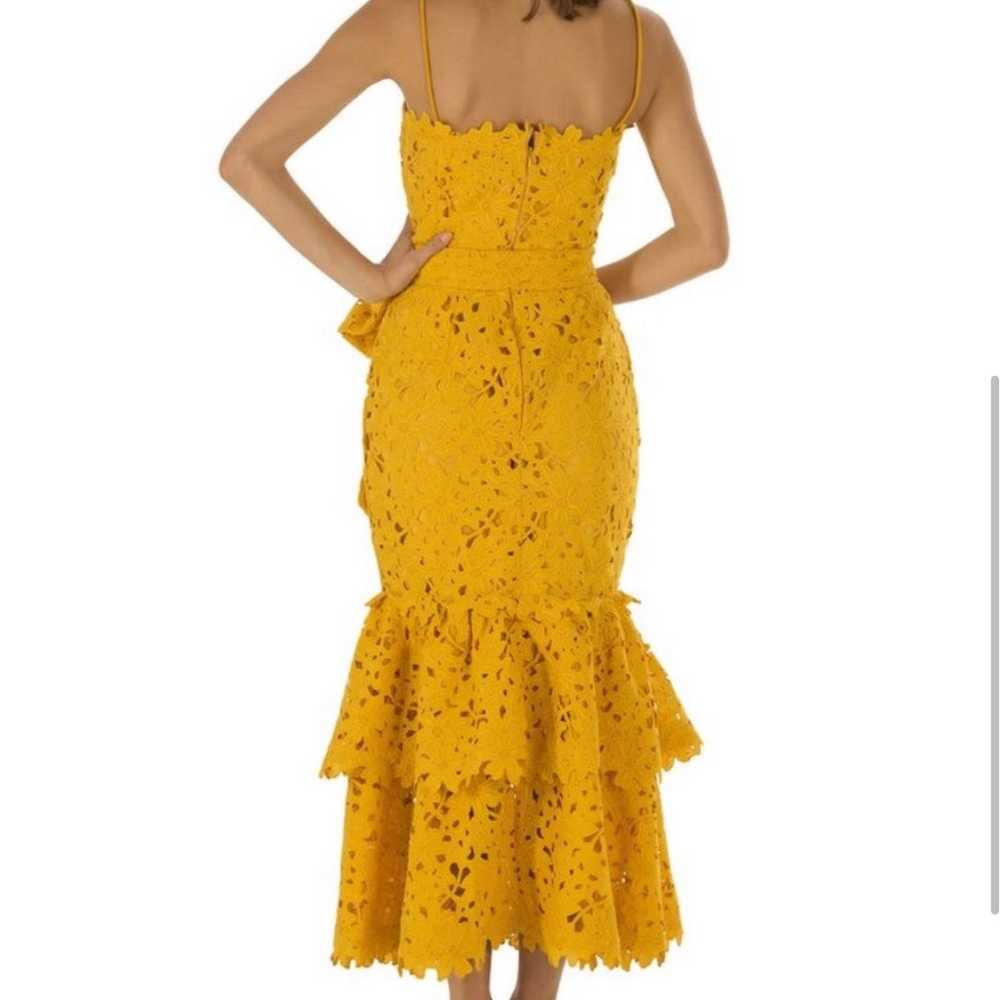Bambah yellow double ruffle lace dress - image 3