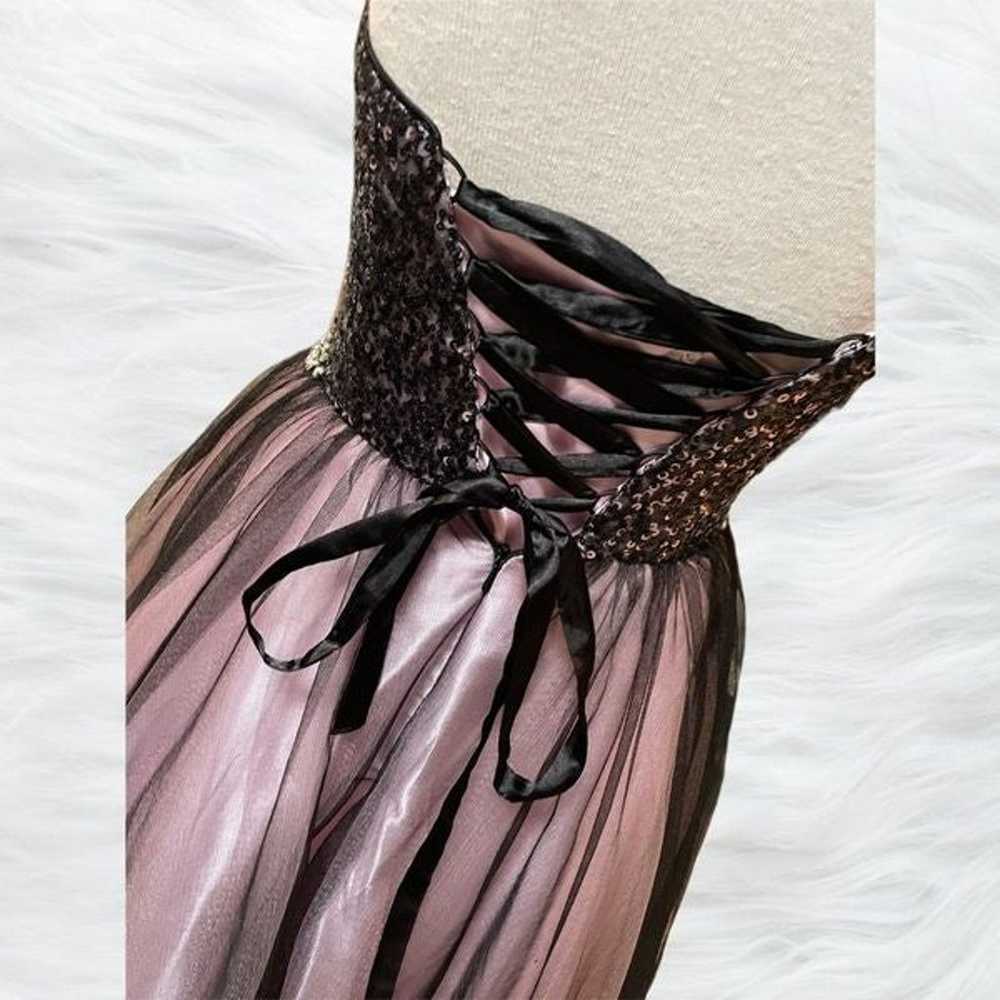 Clarisse Black Purple Jeweled Strapless Bustier T… - image 4