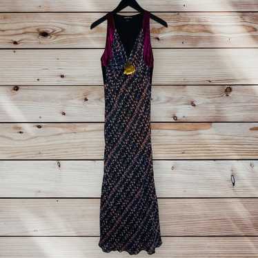 D9 Vintage Vtg Vivienne Tam Maxi Dress 100% Silk G