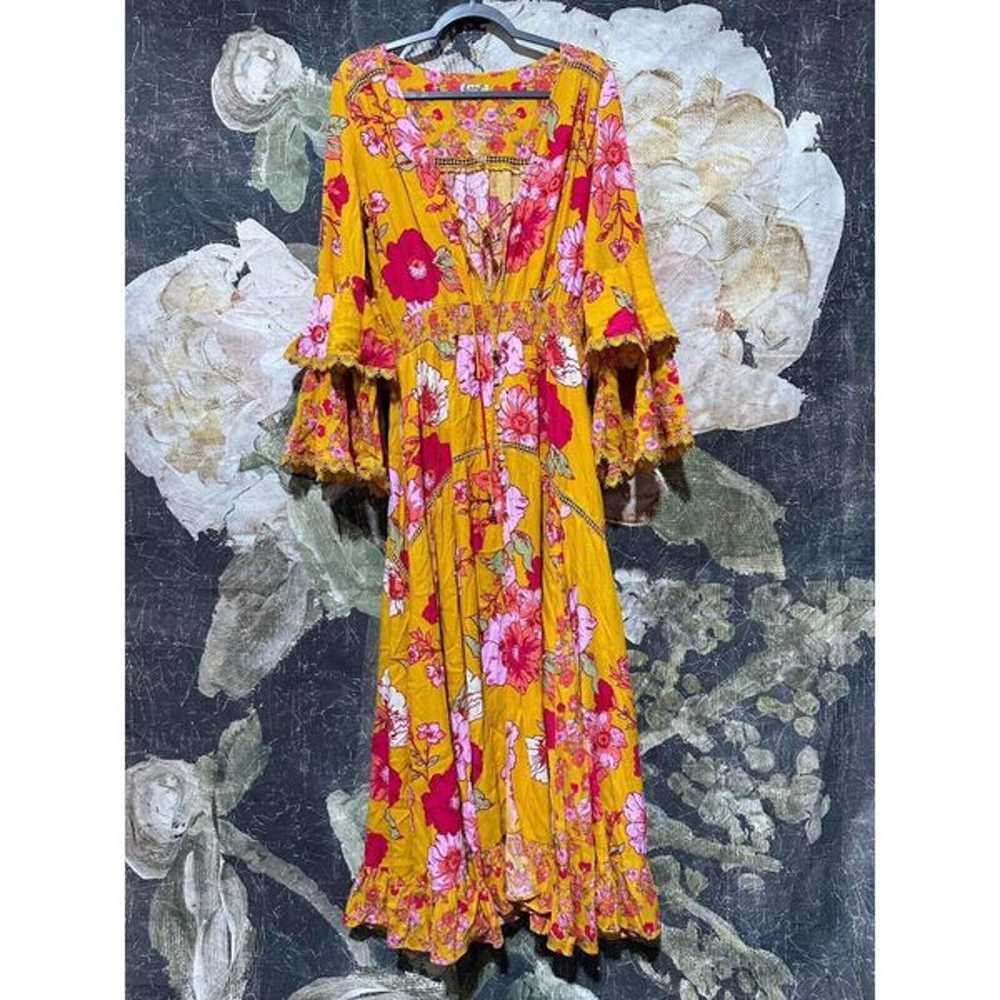 New Free People Printed Maxi Dress Size Small - image 5