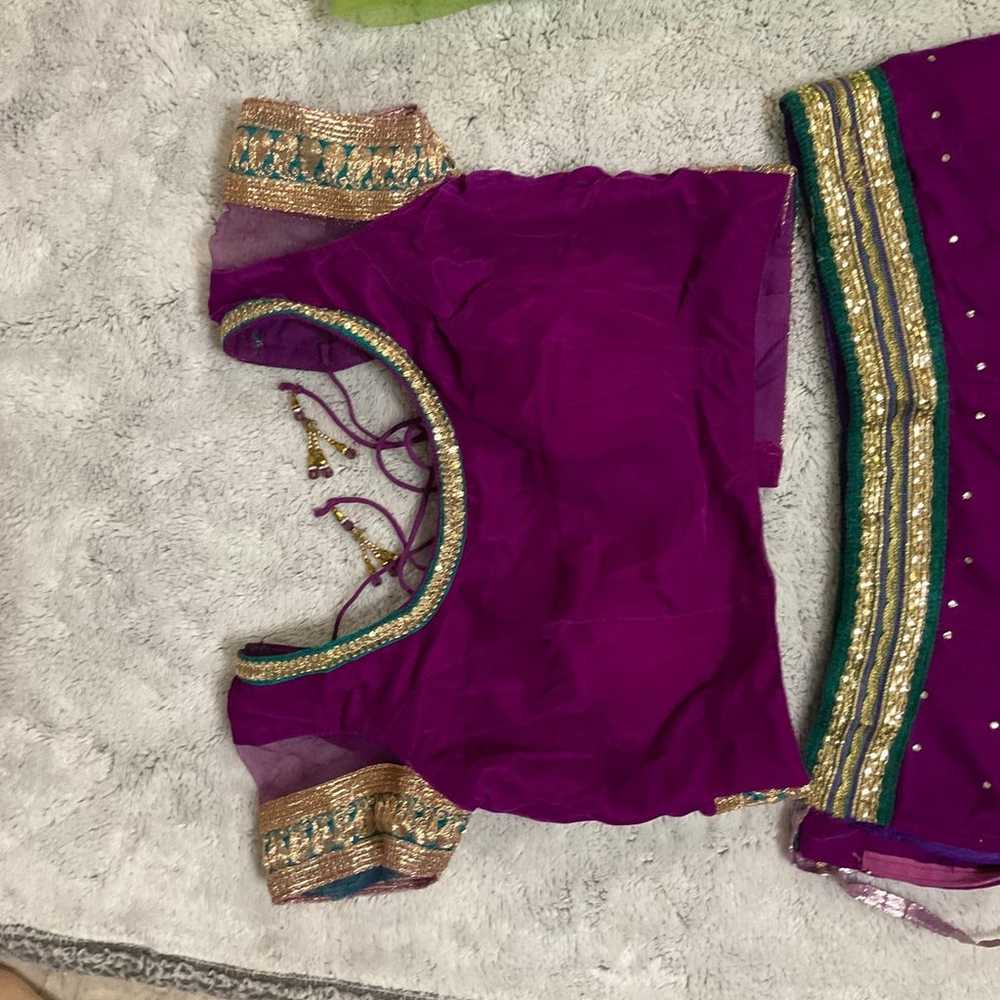 Velvet purple lehenga - image 2