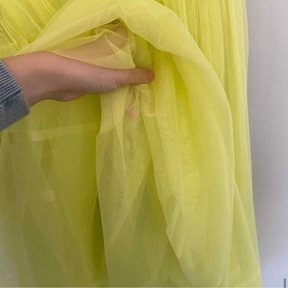 JCrew Collection Yellow ruched strapless tulle Mi… - image 11