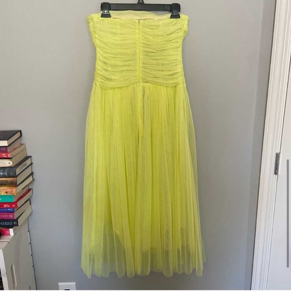 JCrew Collection Yellow ruched strapless tulle Mi… - image 6