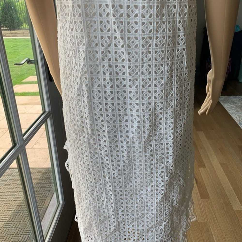 IRO Vicki Sleeveless Eyelet Midi Dress: White - image 9