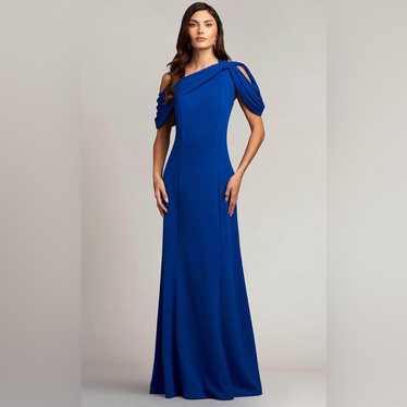 Tadashi Shoji Blue One Shoulder Formal Gown Size … - image 1