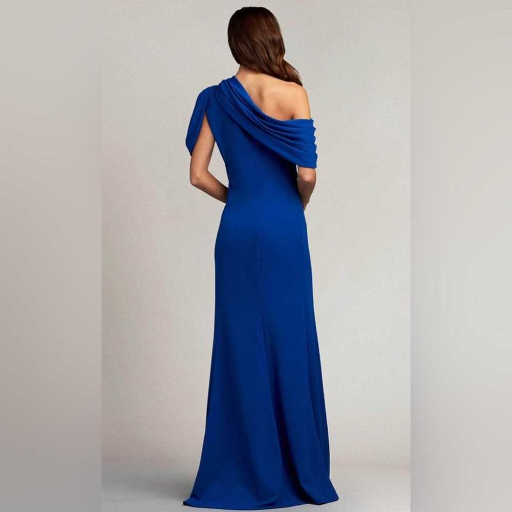 Tadashi Shoji Blue One Shoulder Formal Gown Size … - image 2