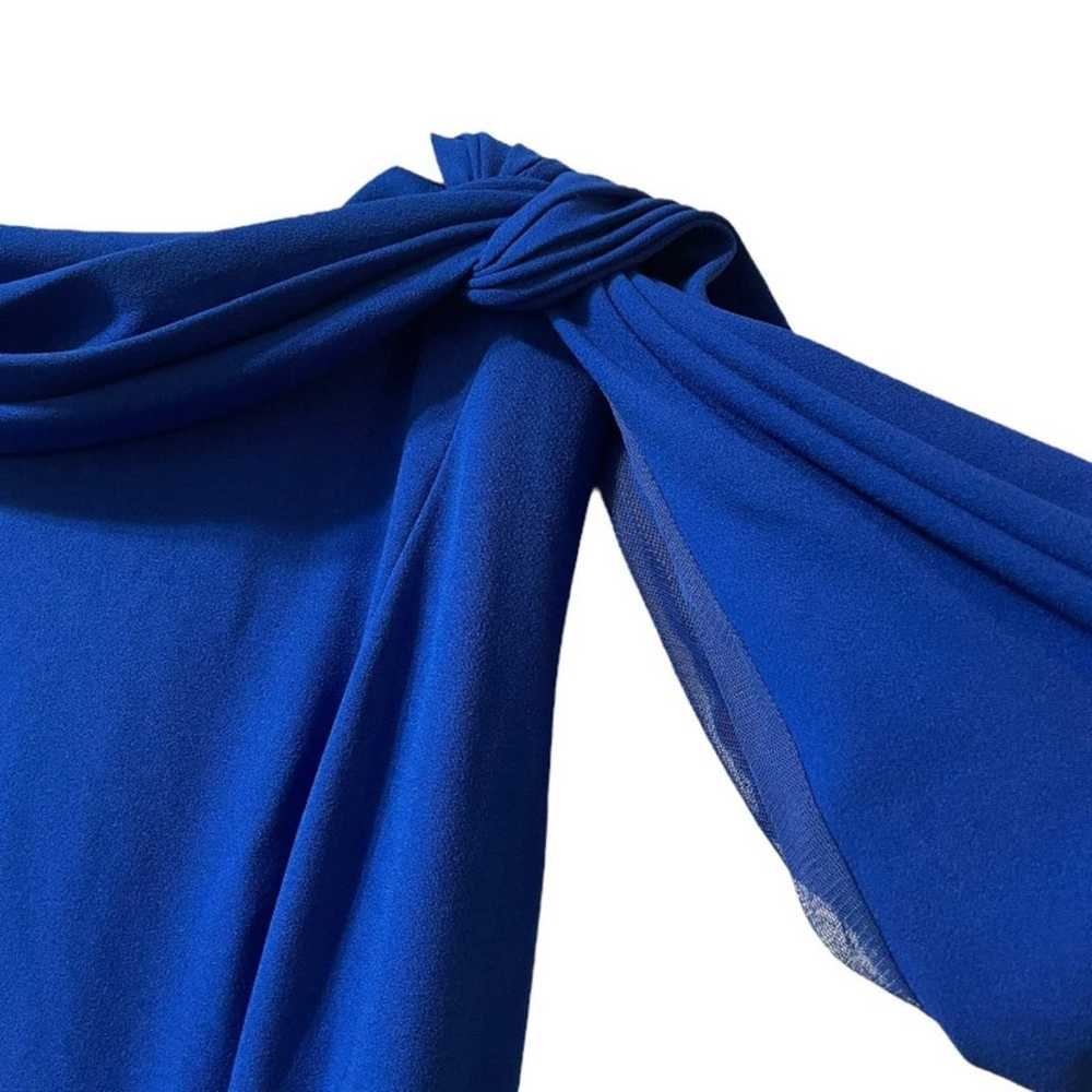 Tadashi Shoji Blue One Shoulder Formal Gown Size … - image 4