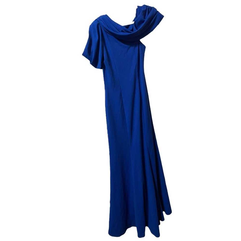 Tadashi Shoji Blue One Shoulder Formal Gown Size … - image 5