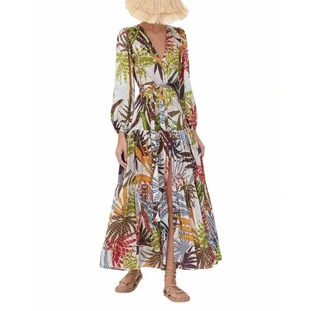 ALEXIS Midi Floral Long-Sleeve Terena Dress - image 1