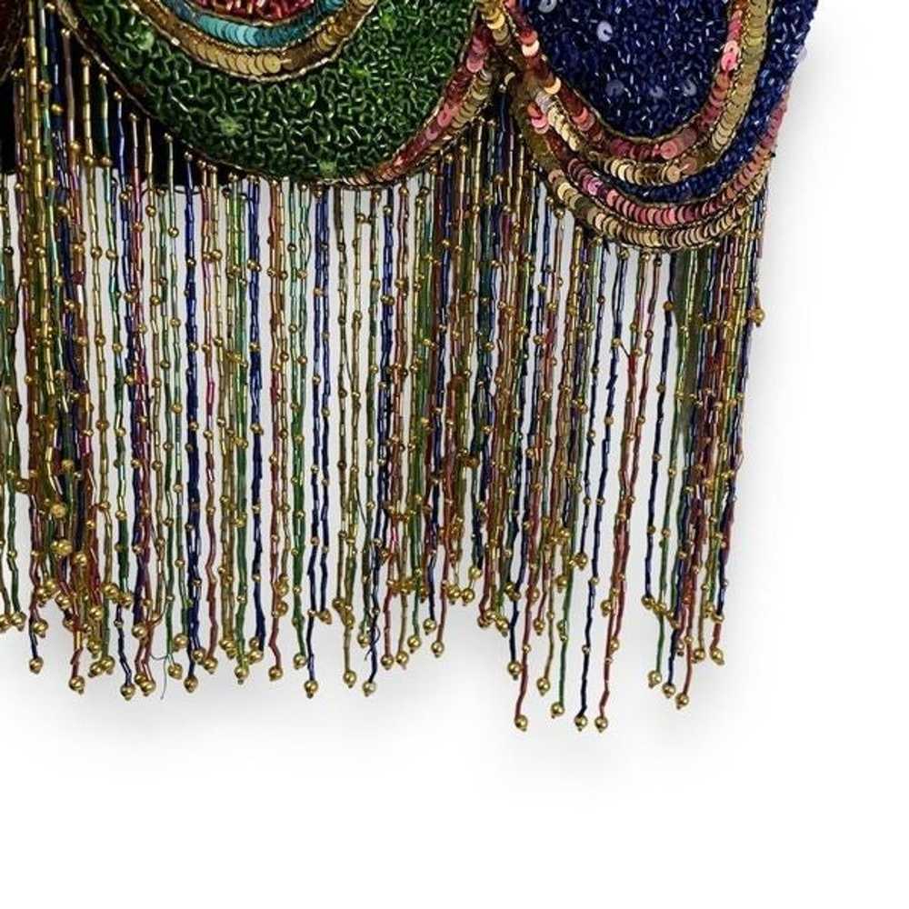 Vintage Creative Creations Silk Beaded Sequin Tas… - image 4