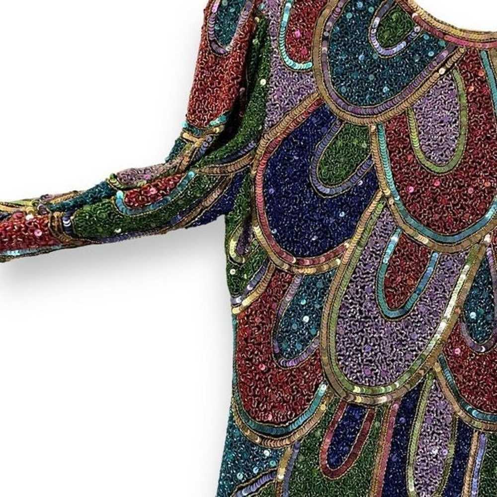 Vintage Creative Creations Silk Beaded Sequin Tas… - image 7